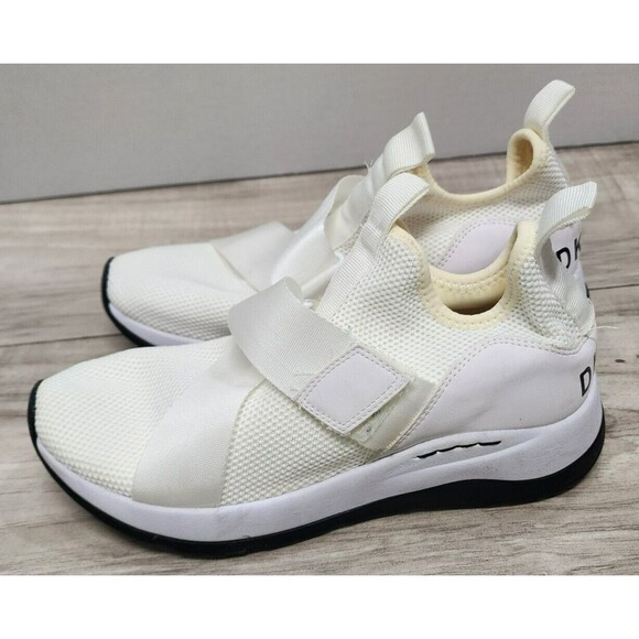 DKNY Slip-on White Sneaker Woman Size 7.5 - Picture 3 of 11
